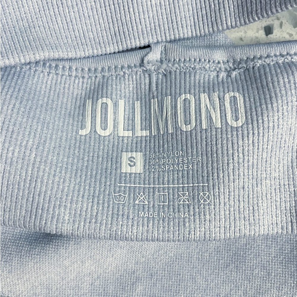 Jollmono Seamless Long Sleeve Open Back Crop Top Gray Size S - Picture 9 of 9
